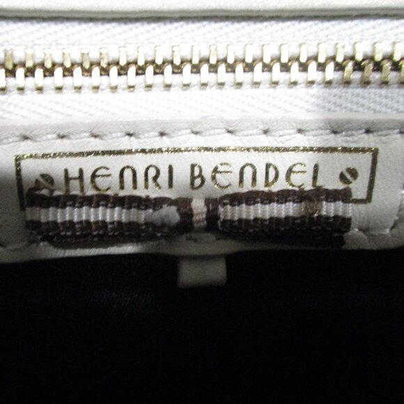 Henri Bendel Whitney Messenger Purple / Black Python Bag Leather - Picture 6 of 7